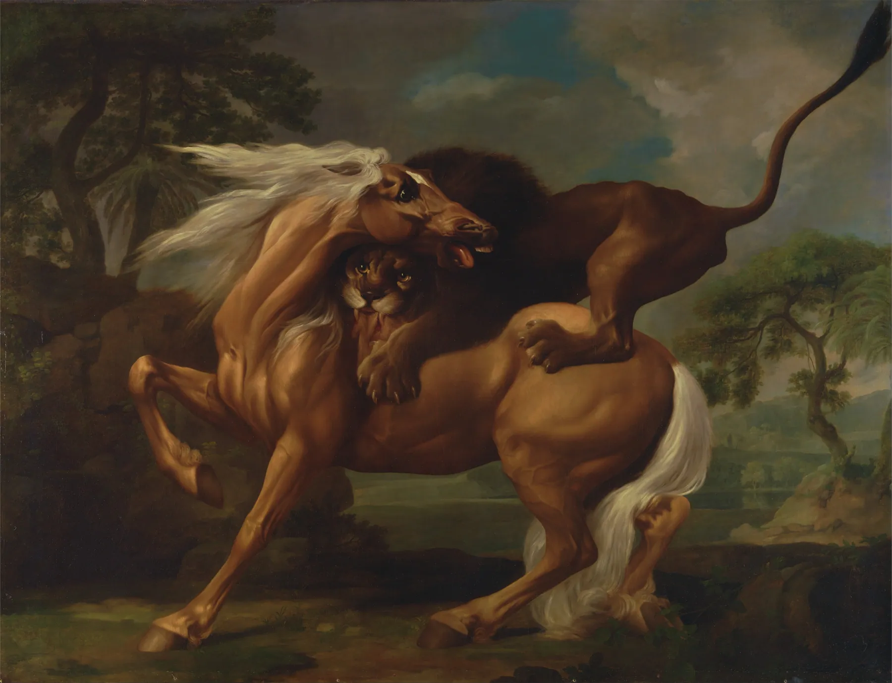 Caballo atacado por un león, de George Stubbs