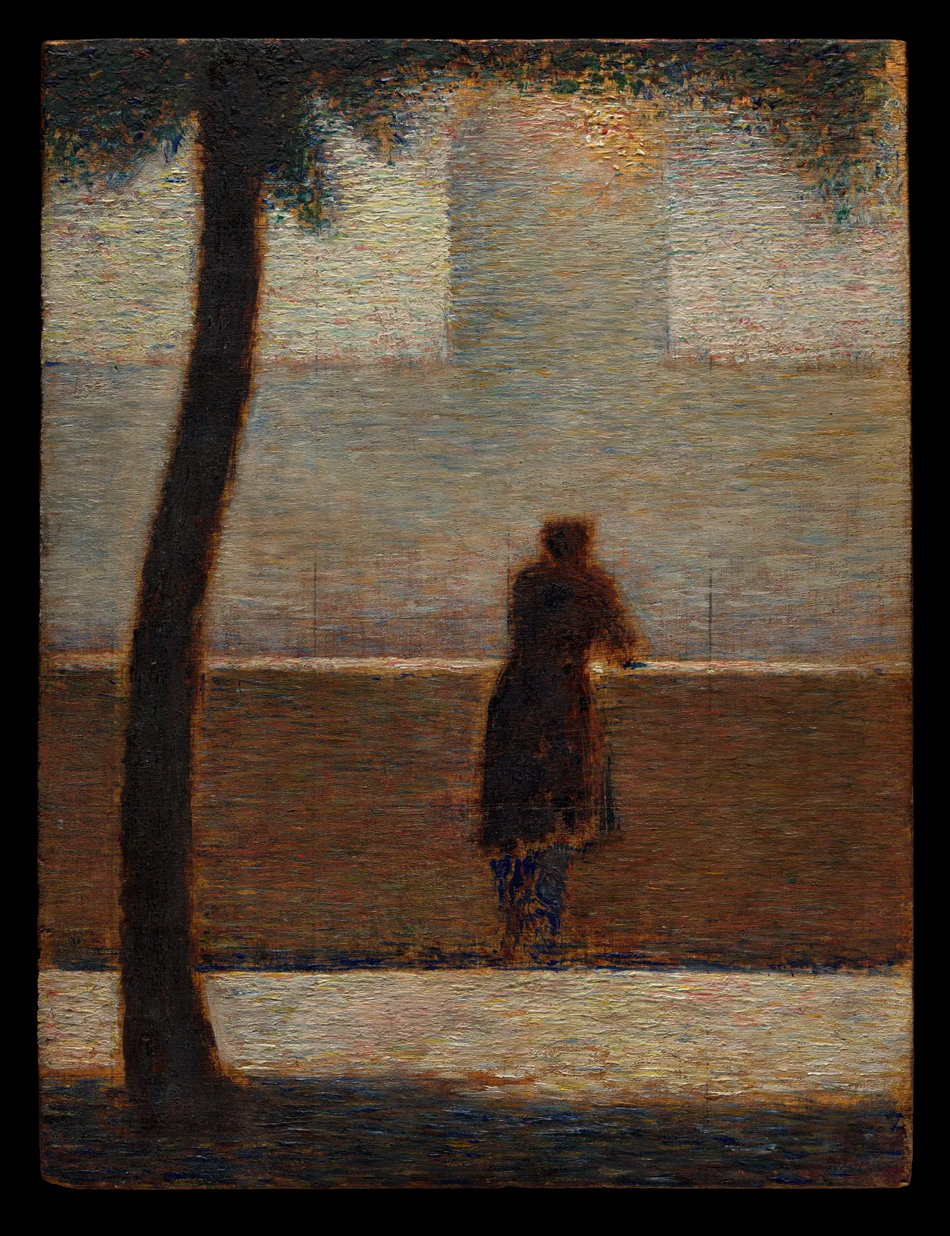 Hombre apoyado en un pretil, de Georges Seurat