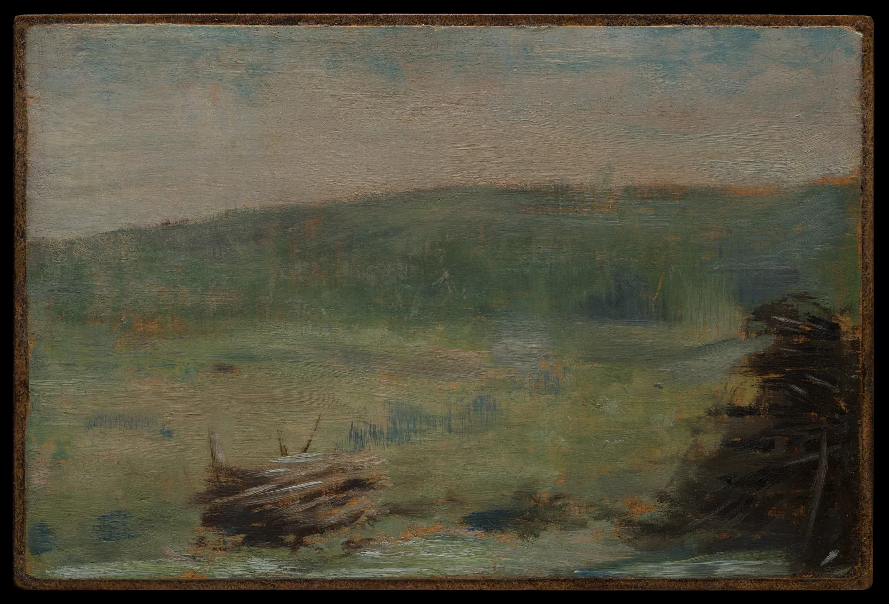 Paisaje en Saint-Ouen, de Georges Seurat