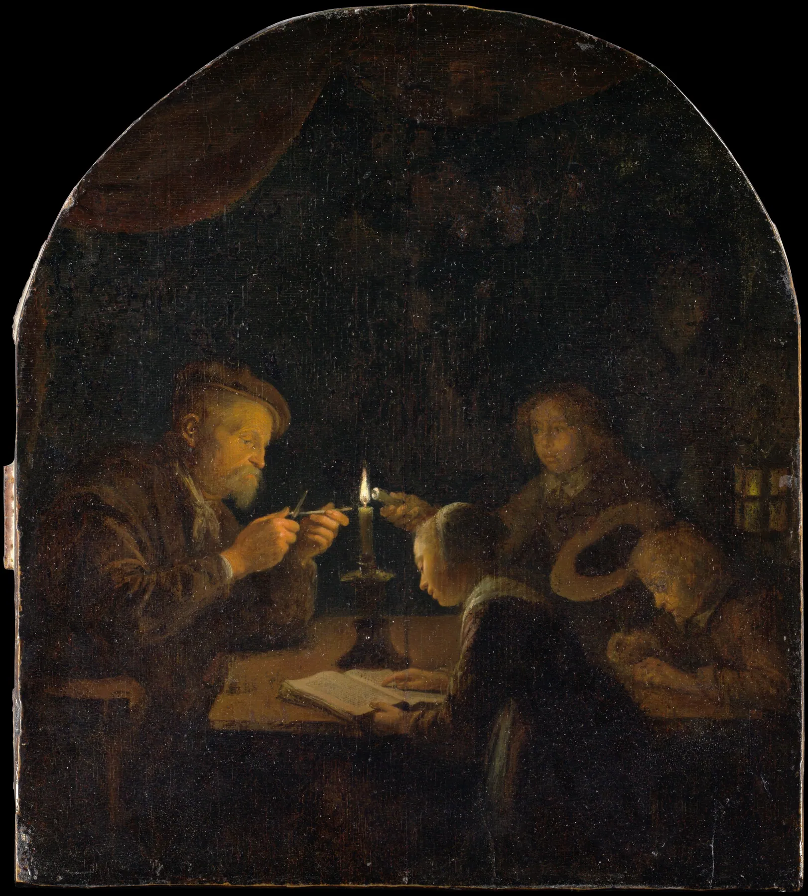 Escuela nocturna, de Gerrit Dou