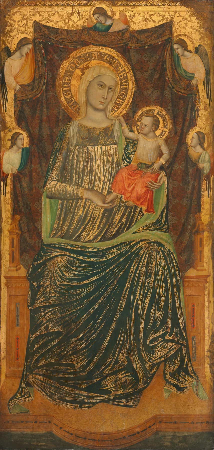 Virgen con el Niño y cinco ángeles, de Giovanni Baronzio