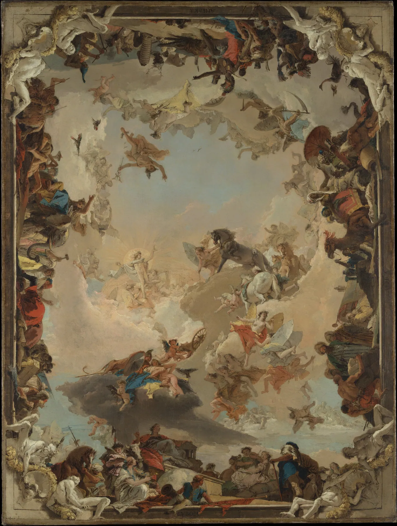 Alegoría de los planetas y los continentes, de Giovanni Battista Tiepolo
