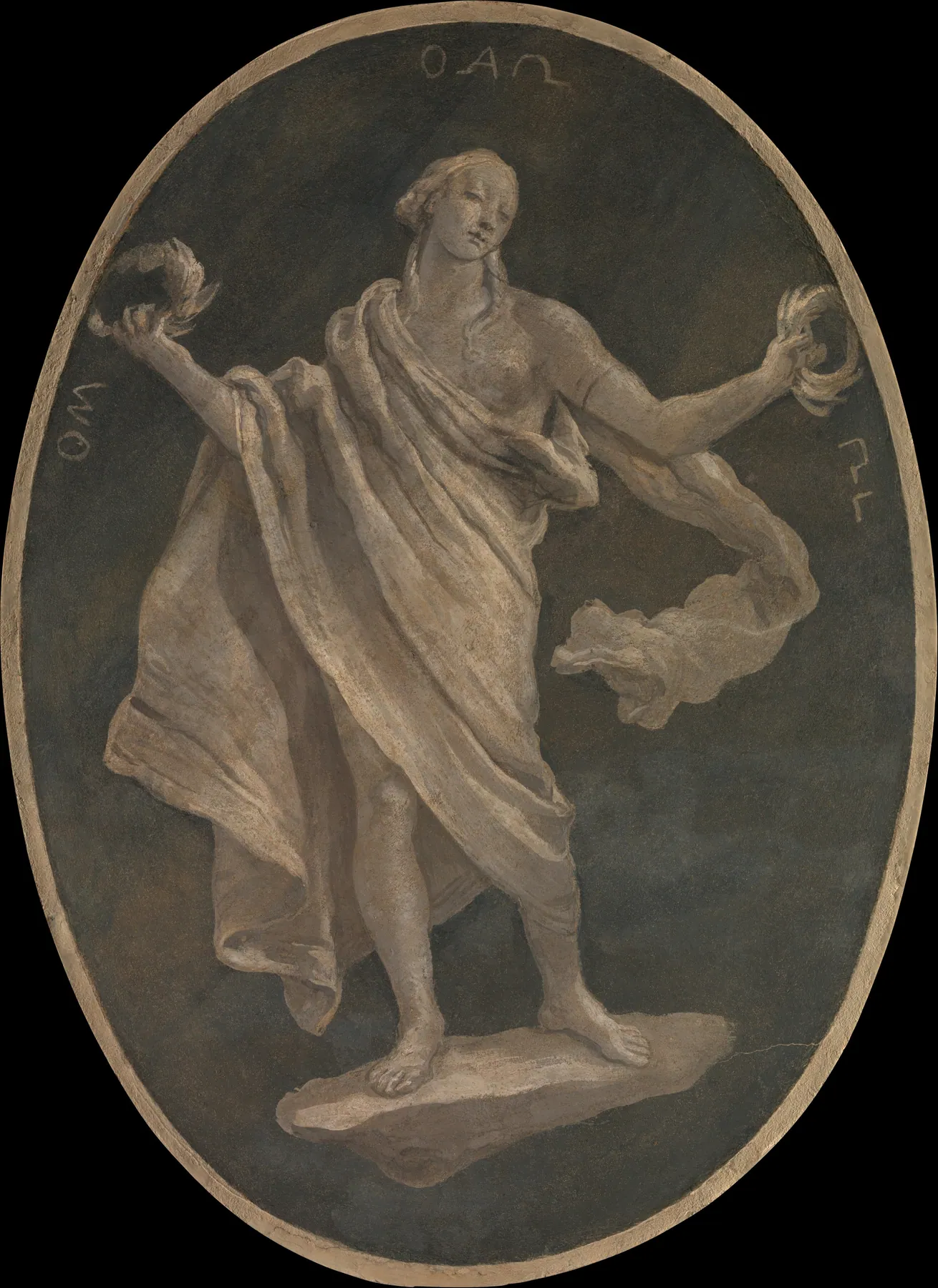 Figura alegórica que representa una virtud, posiblemente el Patriotismo, de Giovanni Battista Tiepolo