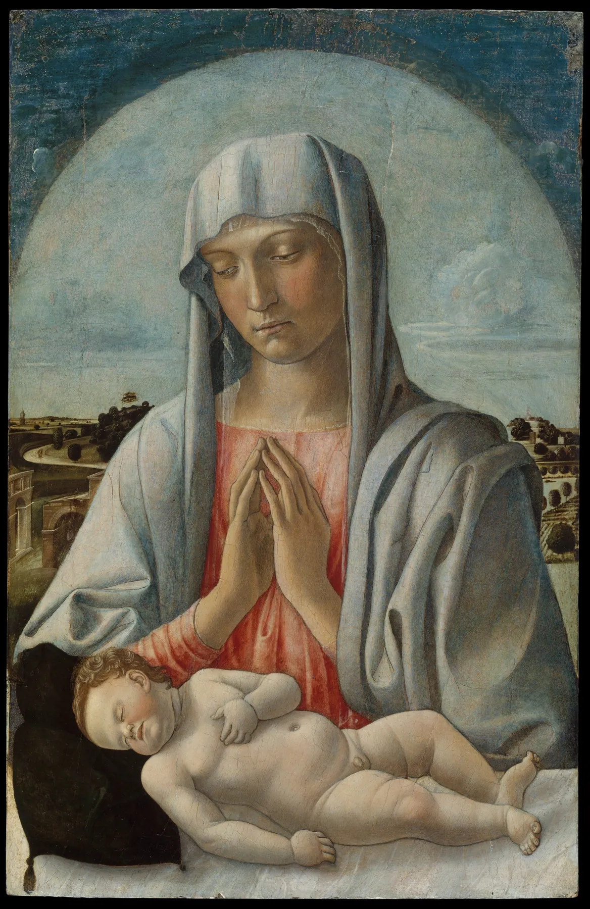 La Virgen adorando al Niño dormido, de Giovanni Bellini