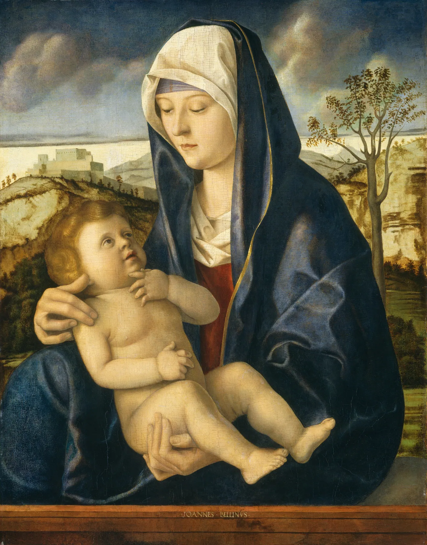 Virgen con el Niño en un paisaje, de Giovanni Bellini