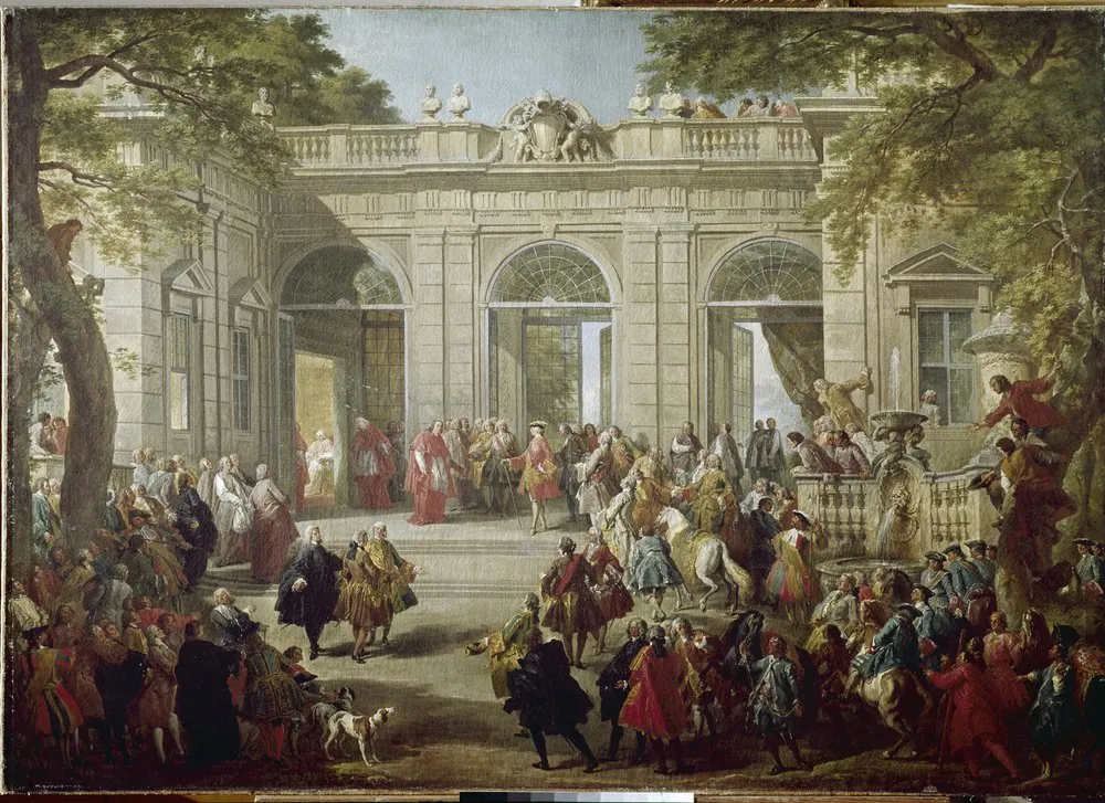 Carlos III visitando al Papa Benedicto XIV, de Giovanni Paolo Panini