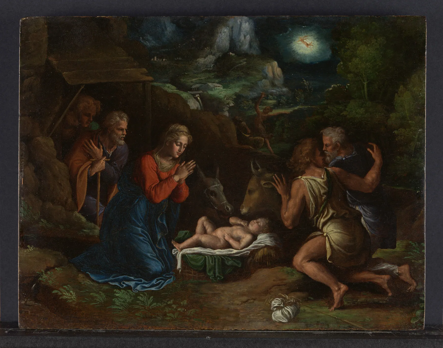La adoración de los pastores, de Girolamo da Carpi