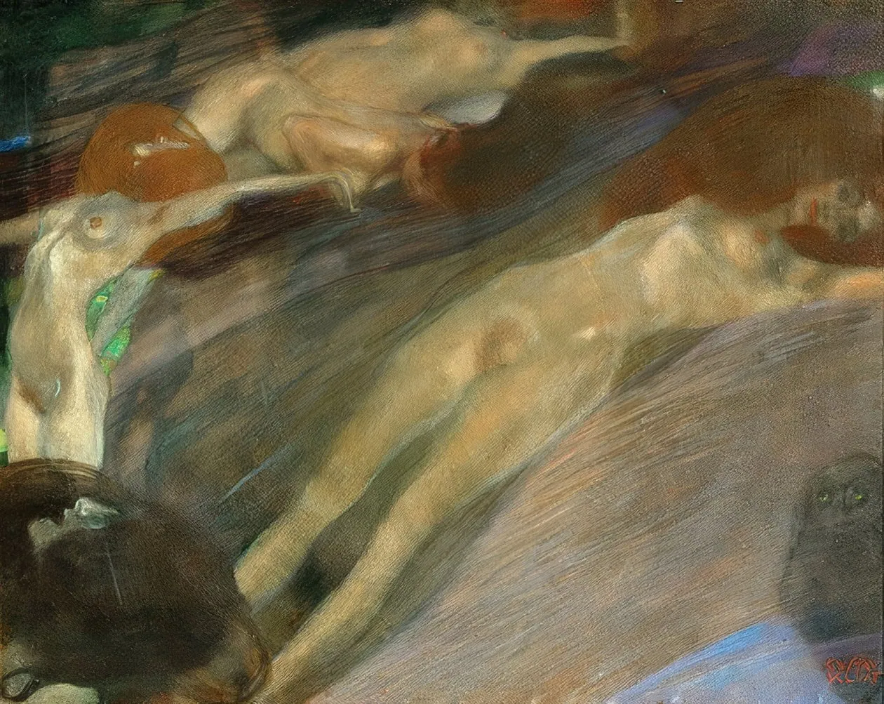 Agua en movimiento, de Gustav Klimt