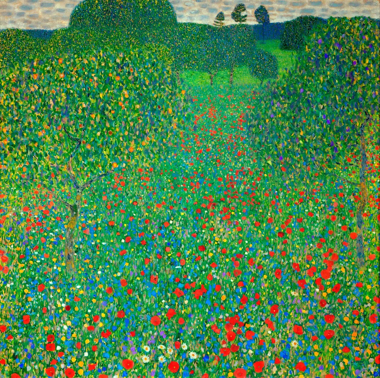 Campo de amapolas, de Gustav Klimt