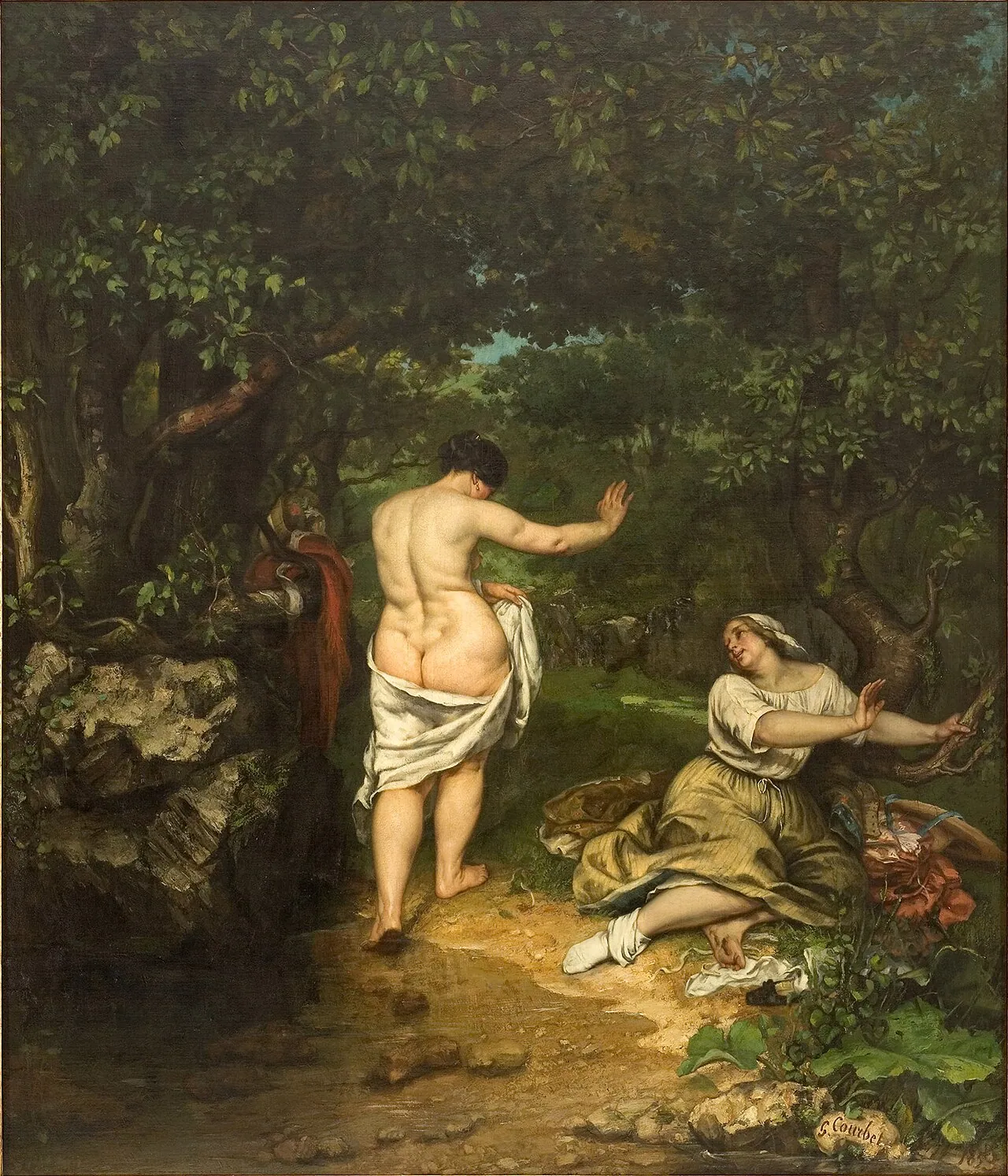 Bañistas, de Gustave Courbet