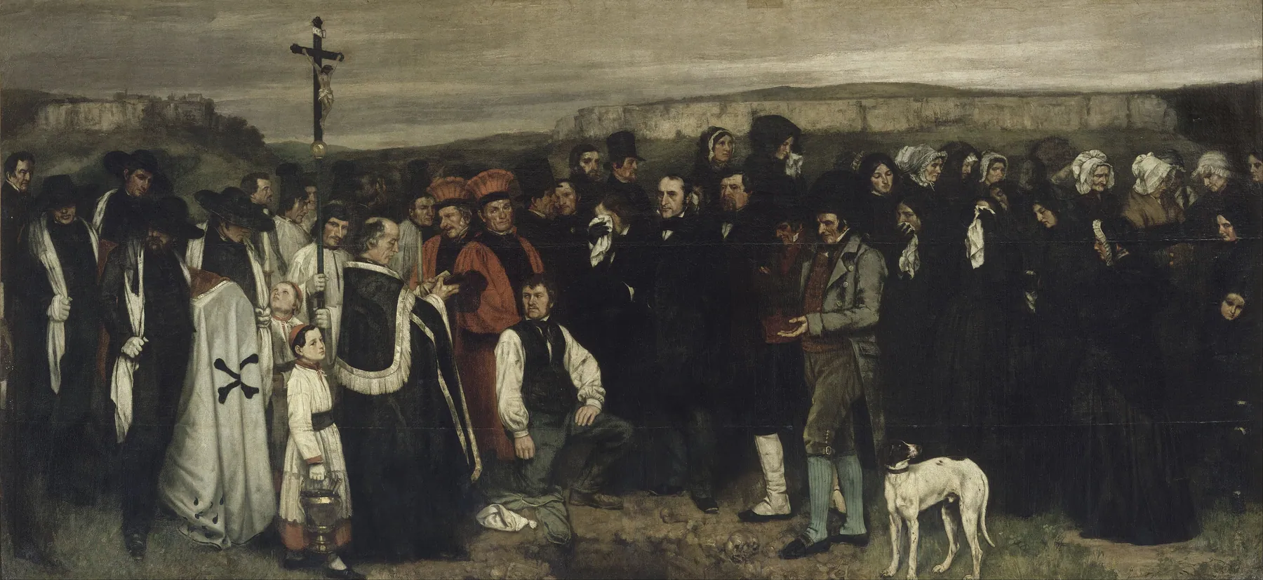 Entierro en Ornans, de Gustave Courbet