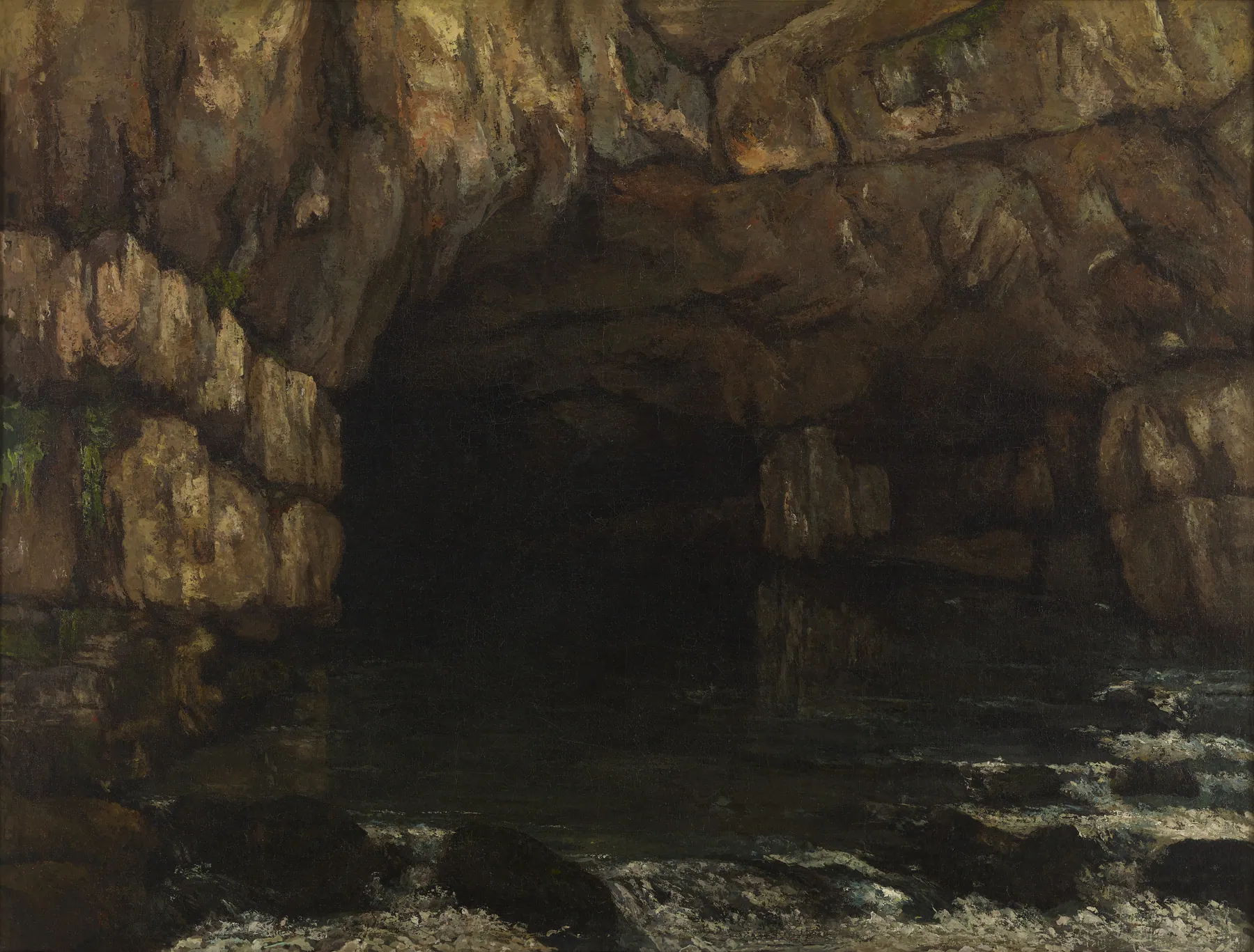 La fuente de Loue, de Gustave Courbet