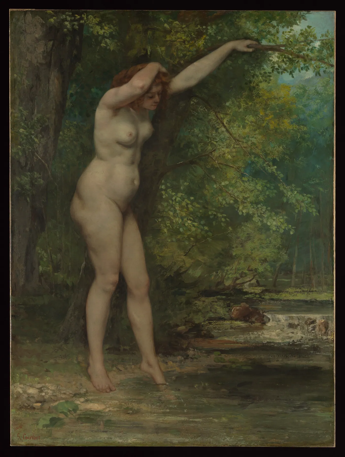 La joven bañista, de Gustave Courbet