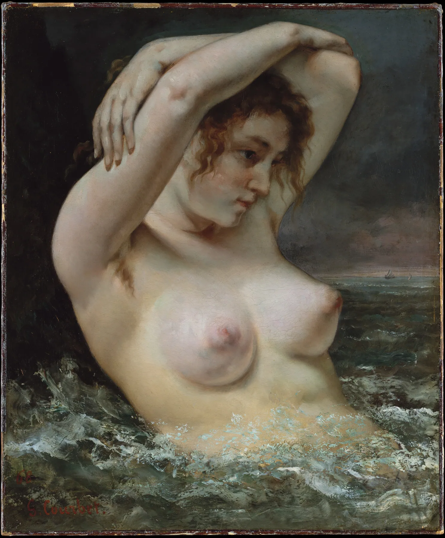 La mujer de las olas, de Gustave Courbet