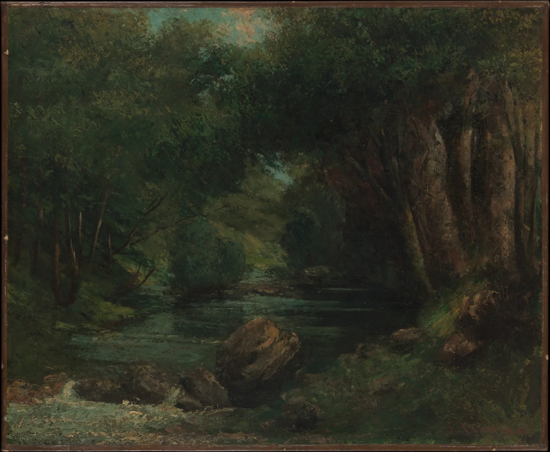 Un arroyo en el bosque, de Gustave Courbet