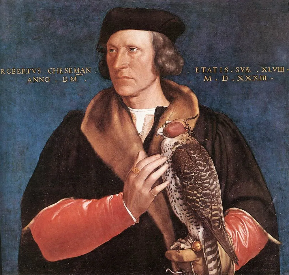 Robert Cheseman con su halcón, de Hans Holbein el Joven