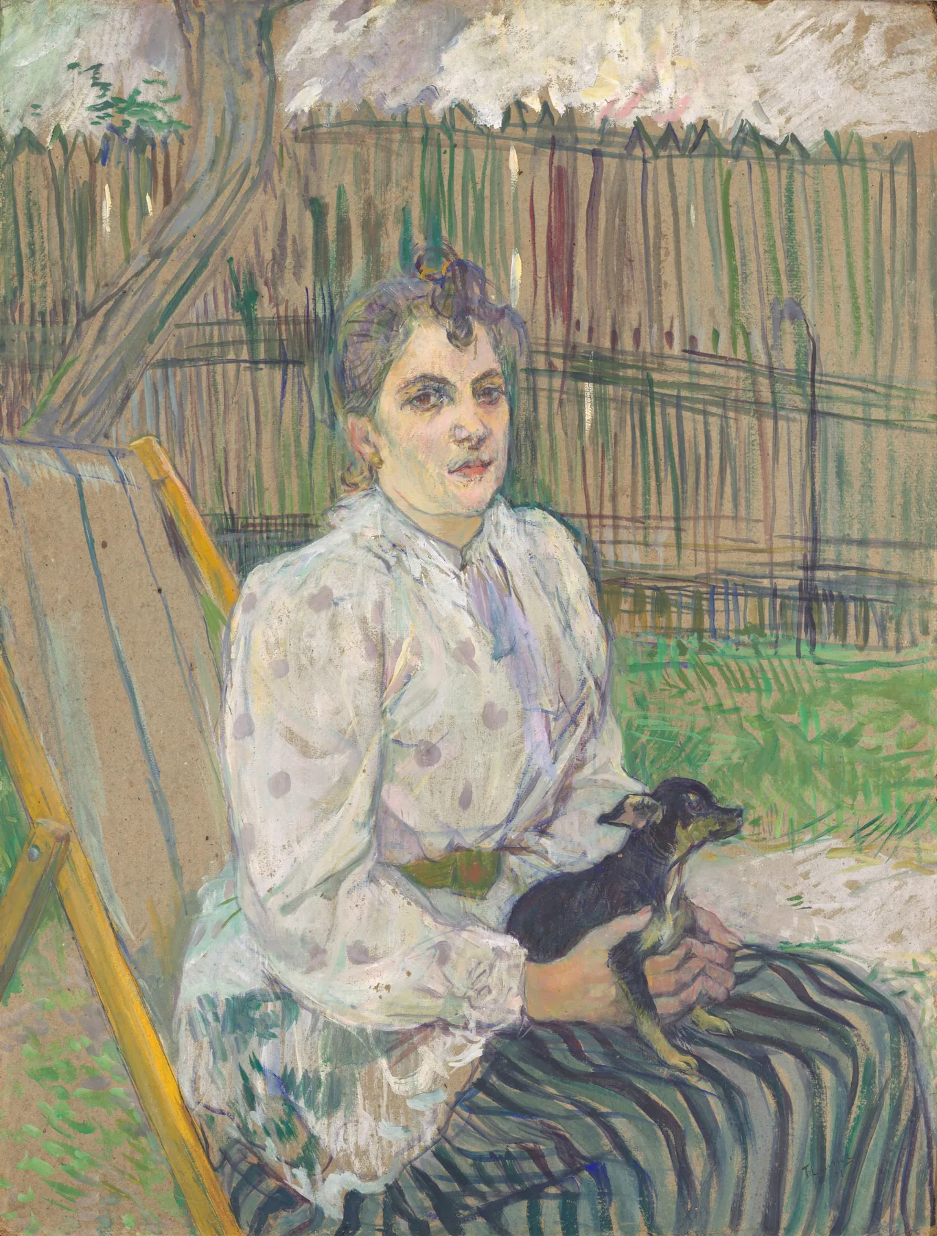 Dama con perro, de Henri de Toulouse-Lautrec