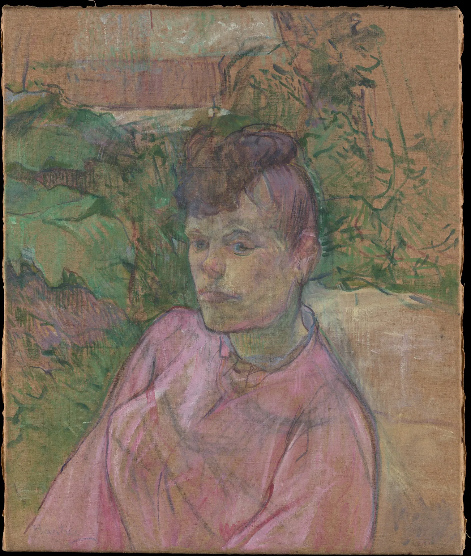 Mujer en el jardín de Monsieur Forest, de Henri de Toulouse-Lautrec