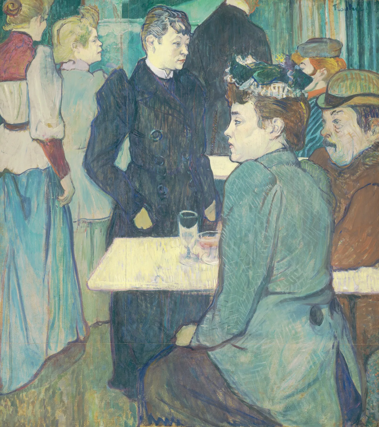 Un rincón del Moulin de la Galette, de Henri de Toulouse-Lautrec