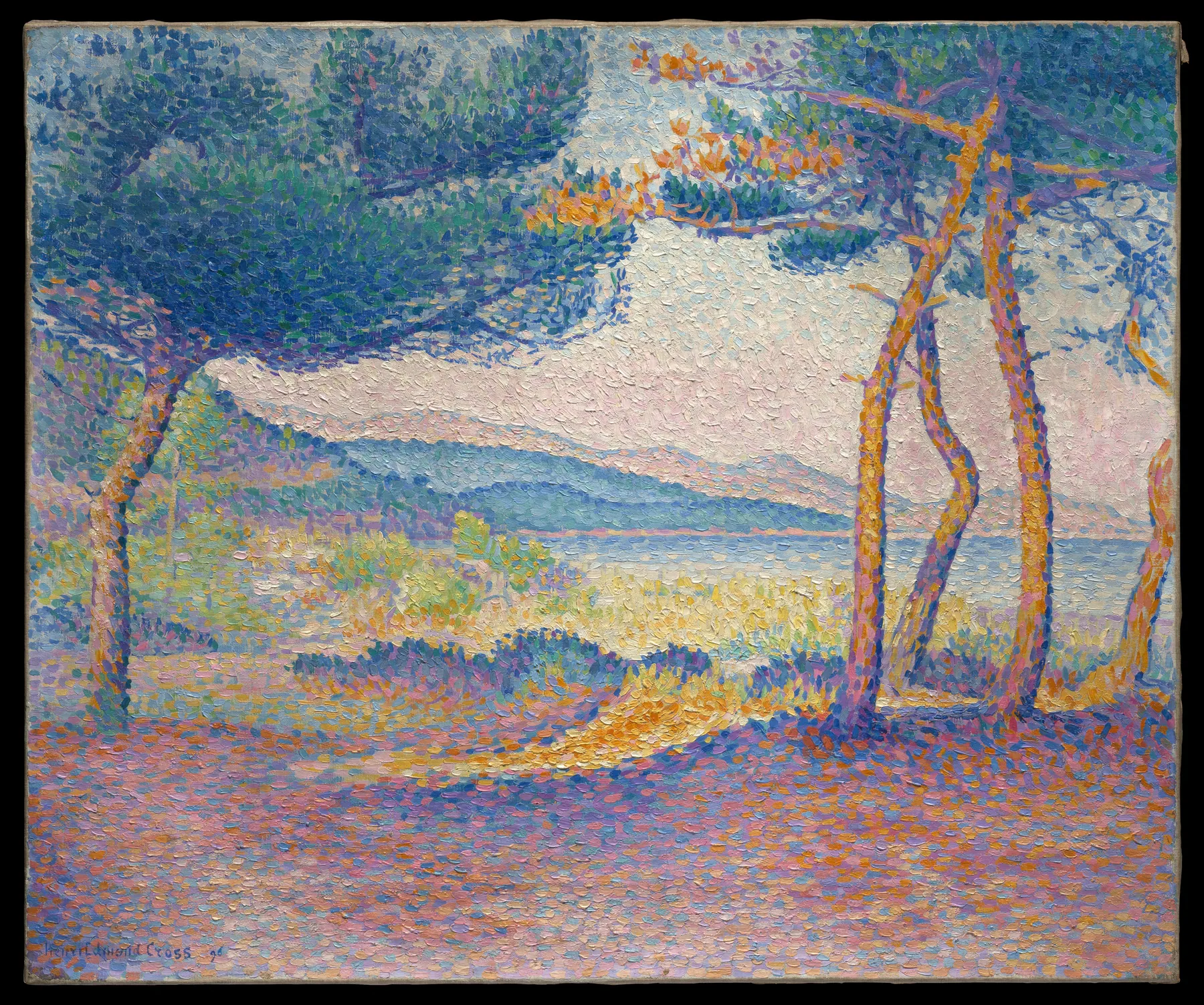 Pinos junto a la orilla, de Henri-Edmond Cross