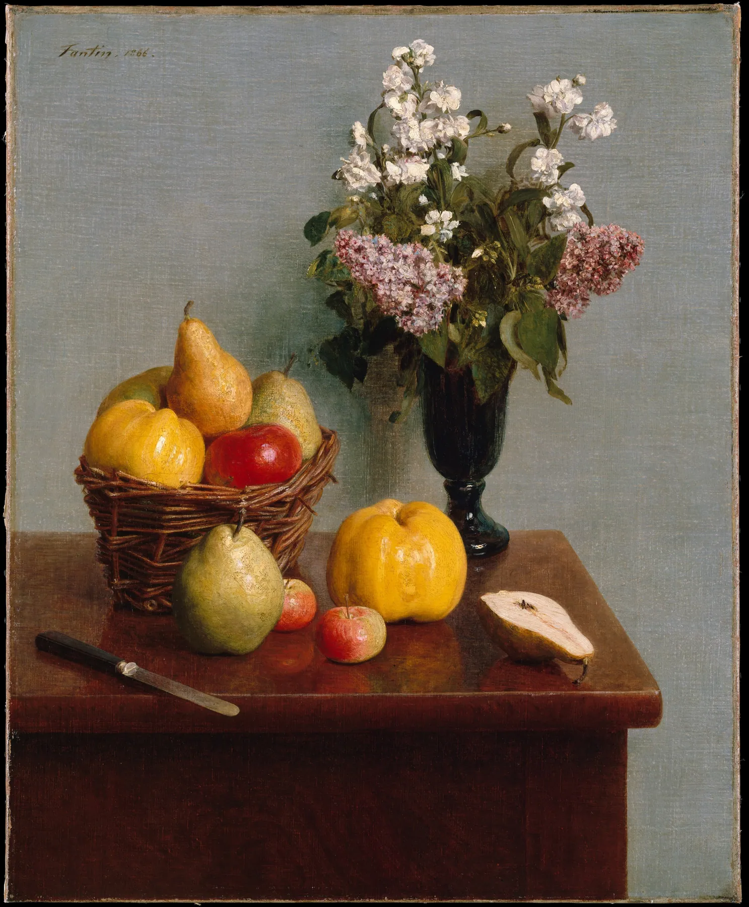 Bodegón con flores y fruta, de Henri Fantin-Latour