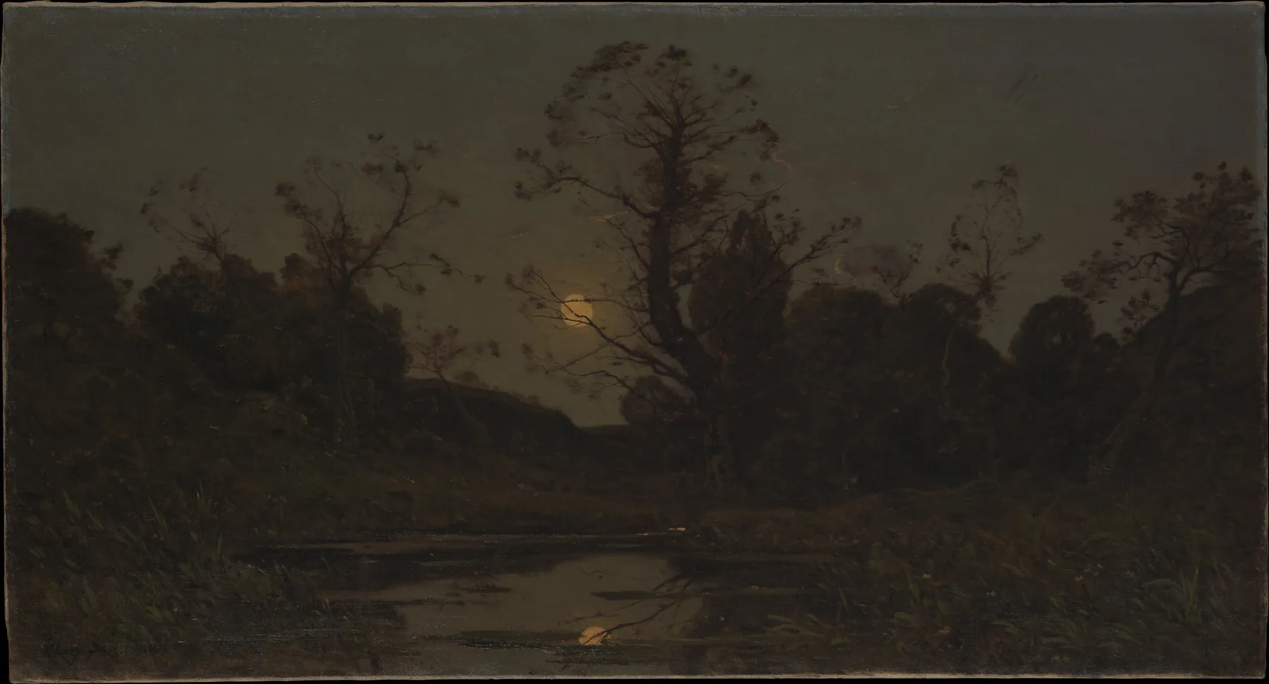Salida de la luna, de Henri-Joseph Harpignies