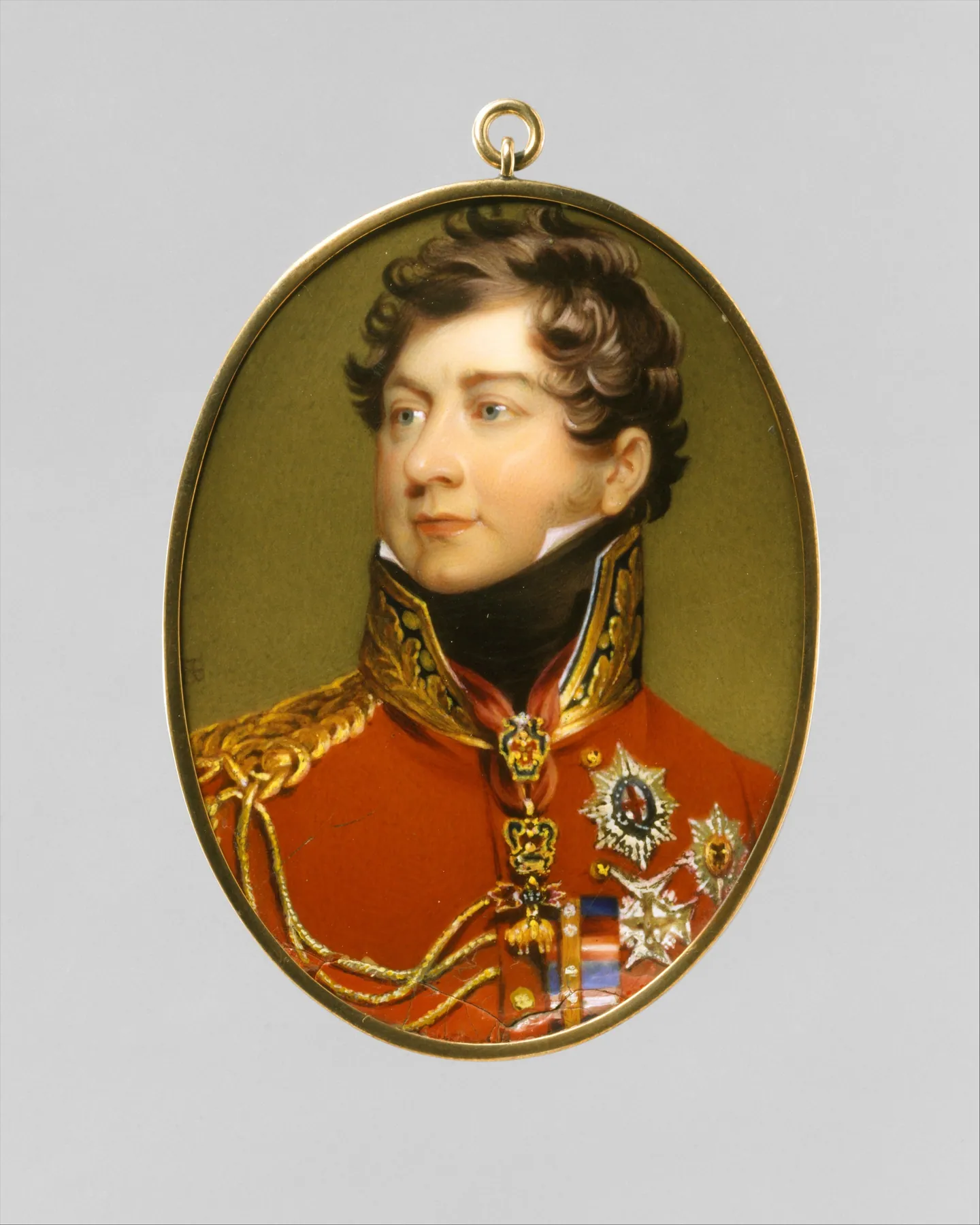 Jorge IV (1762–1830) como príncipe regente, según Lawrence, de Henry Bone