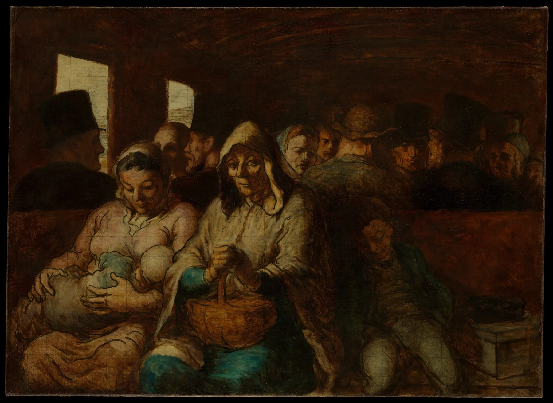 El vagón de tercera clase, de Honoré Daumier