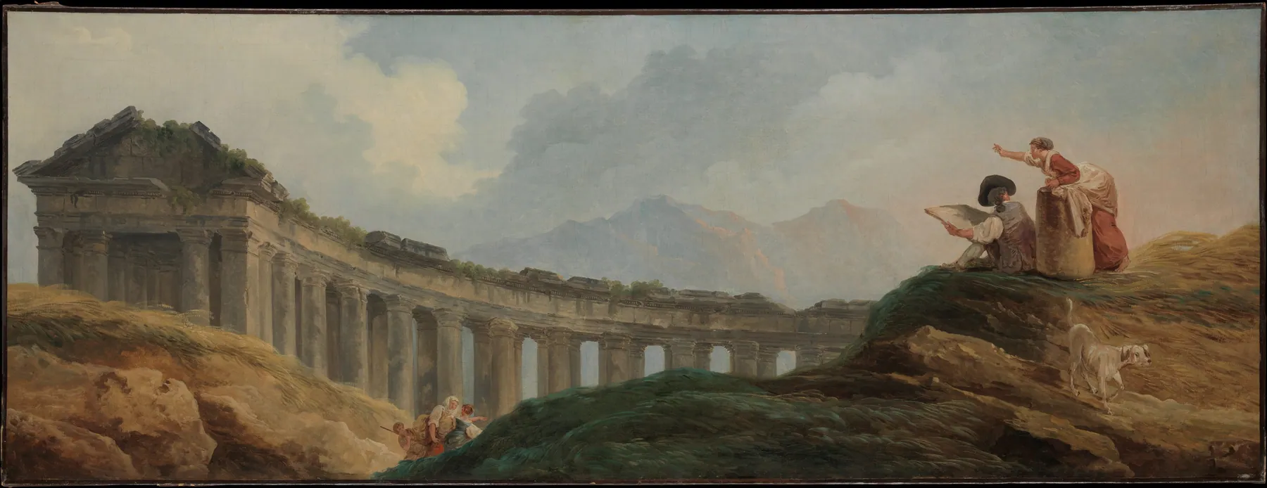Columnata en ruinas, de Hubert Robert