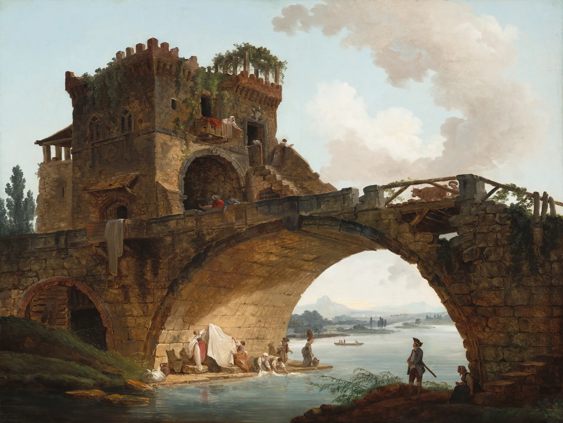 El puente Salario, de Hubert Robert