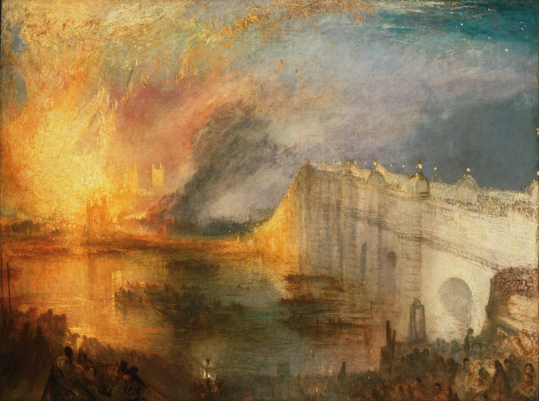 El incendio de las Casas de los Lores y de los Comunes, de J.M.W. Turner