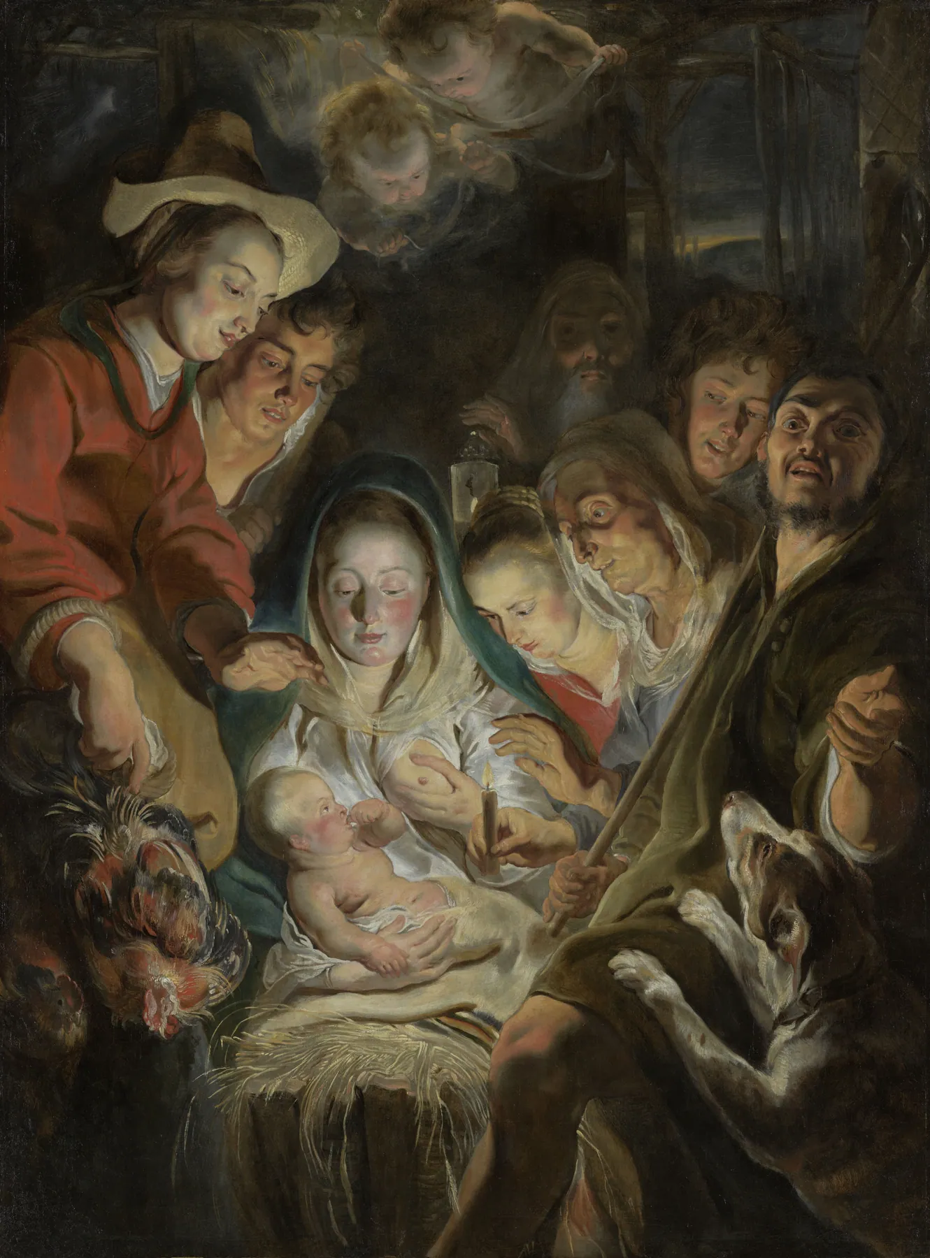 La adoración de los pastores, de Jacob Jordaens