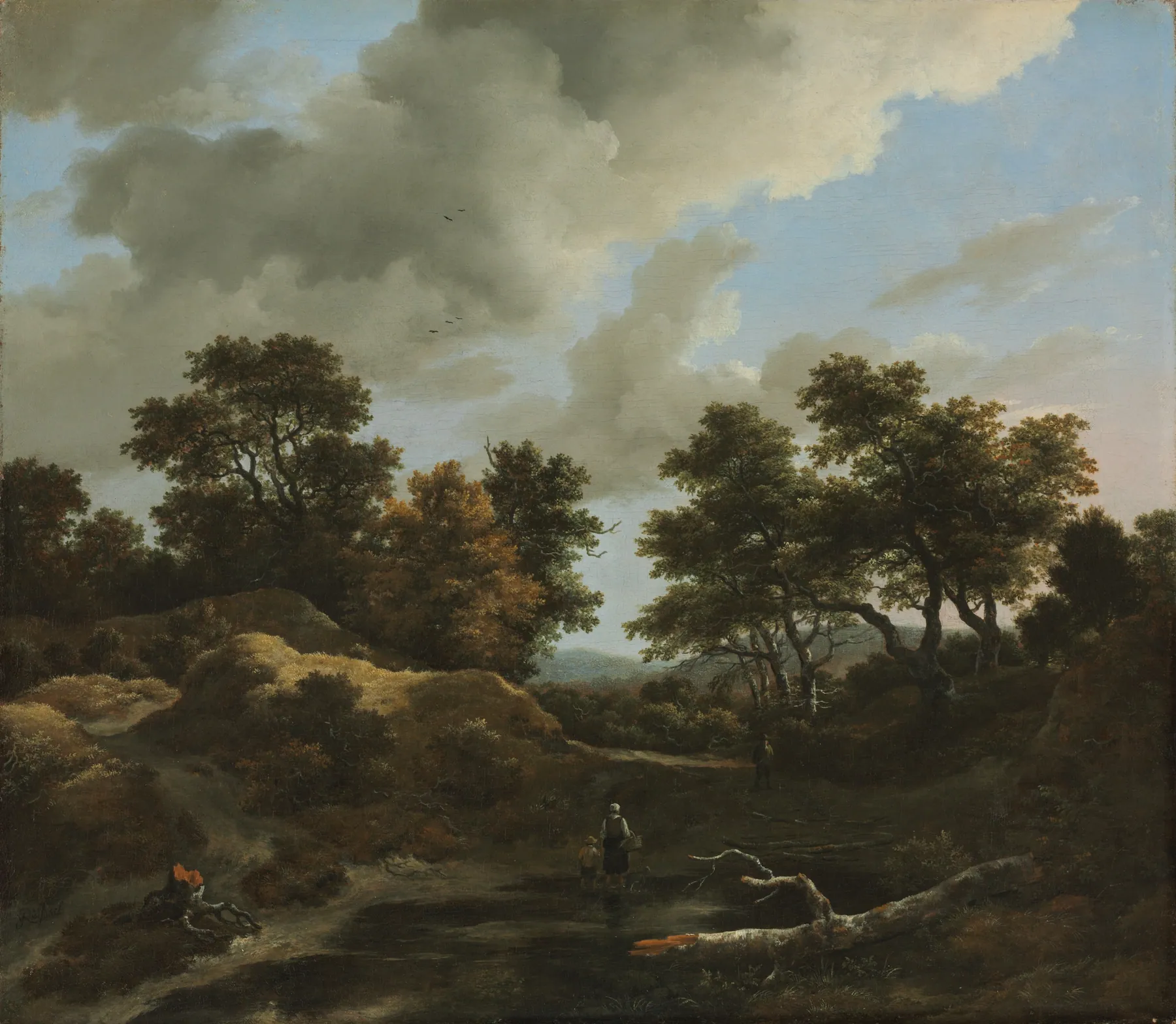 Paisaje boscoso y montañoso, de Jacob van Ruisdael