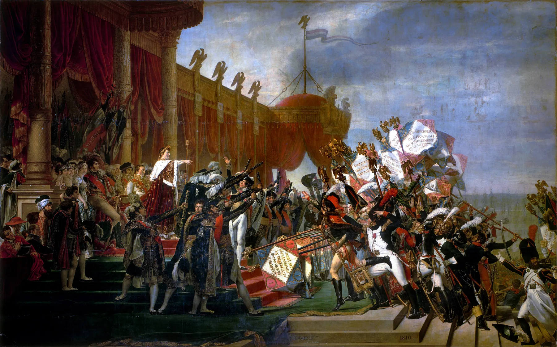 La distribución de las águilas, de Jacques-Louis David