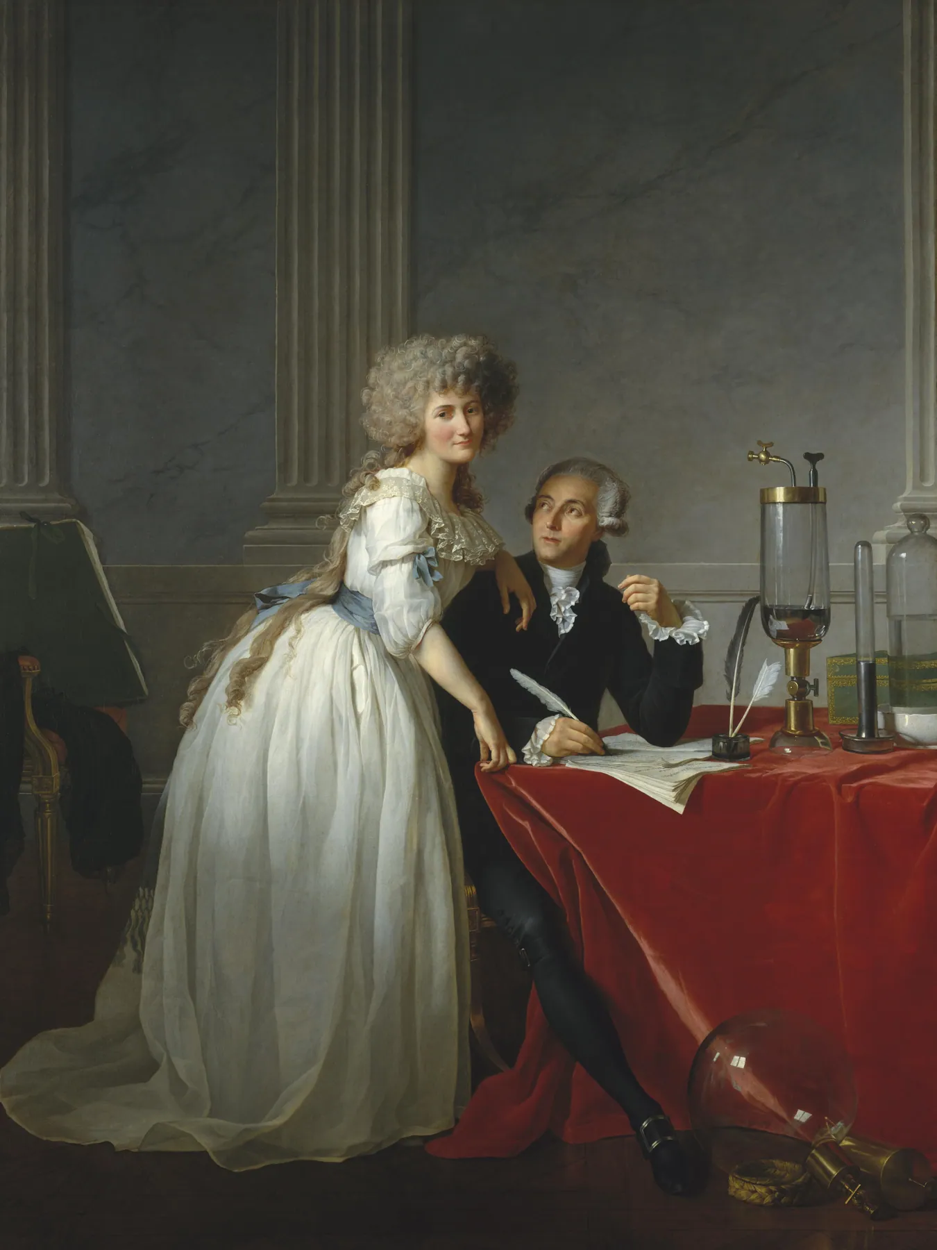 Retrato de Antoine-Laurent Lavoisier y su esposa, de Jacques-Louis David