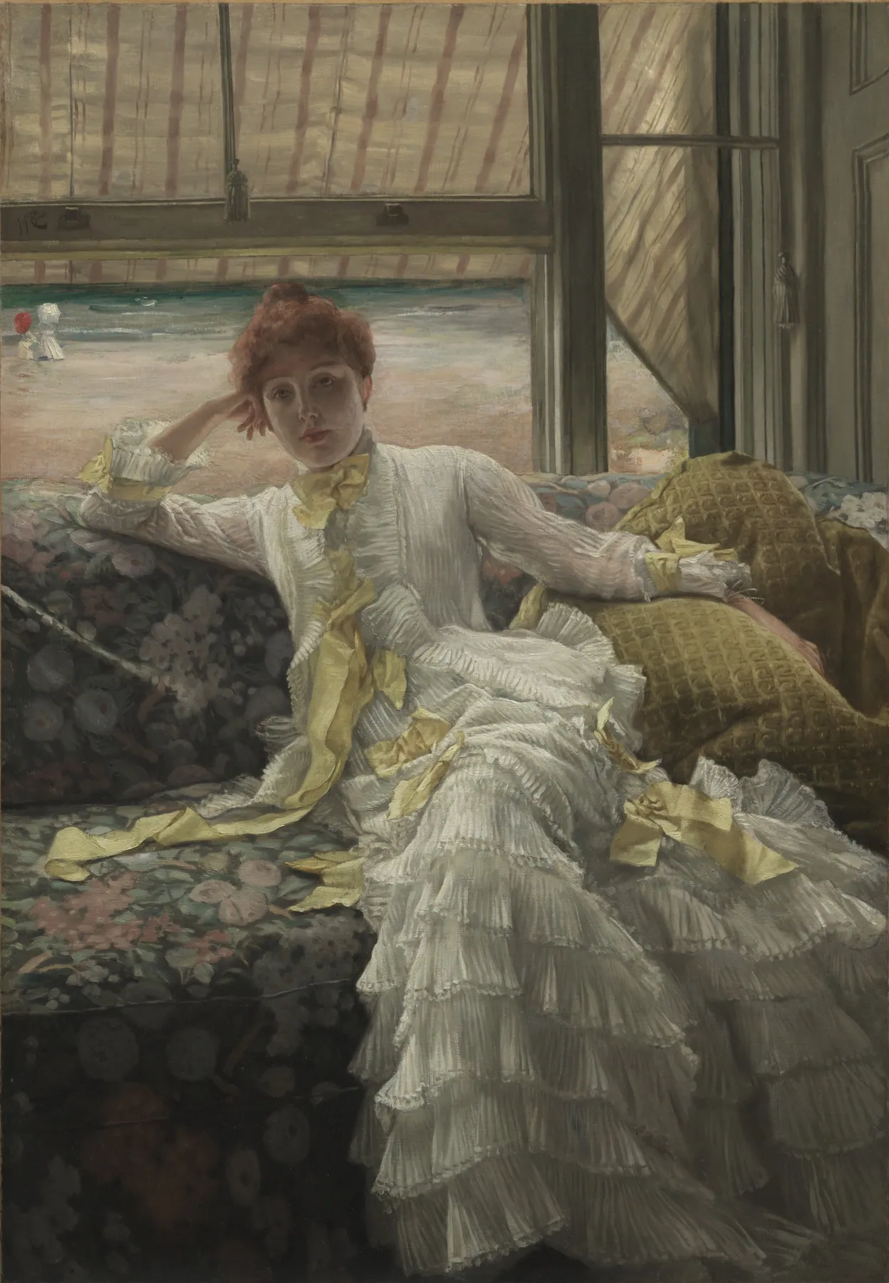 Junto al mar (julio, muestra de un retrato), de James Tissot