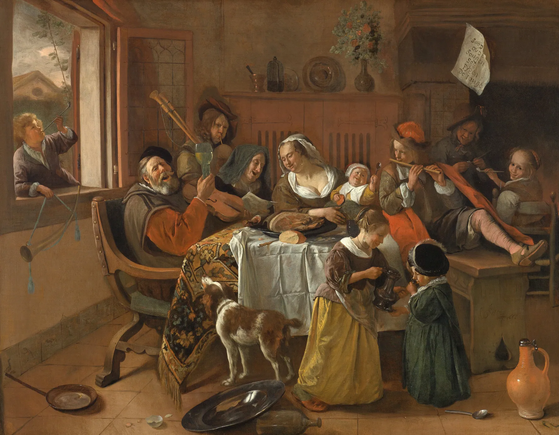 La familia feliz, de Jan Steen