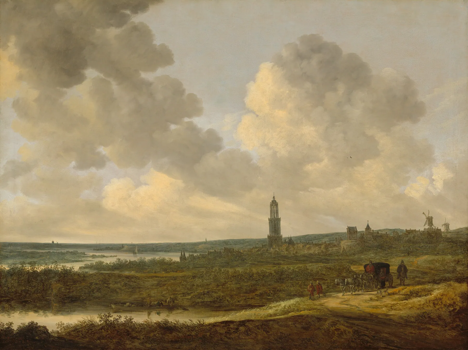 Vista de Rhenen, de Jan van Goyen
