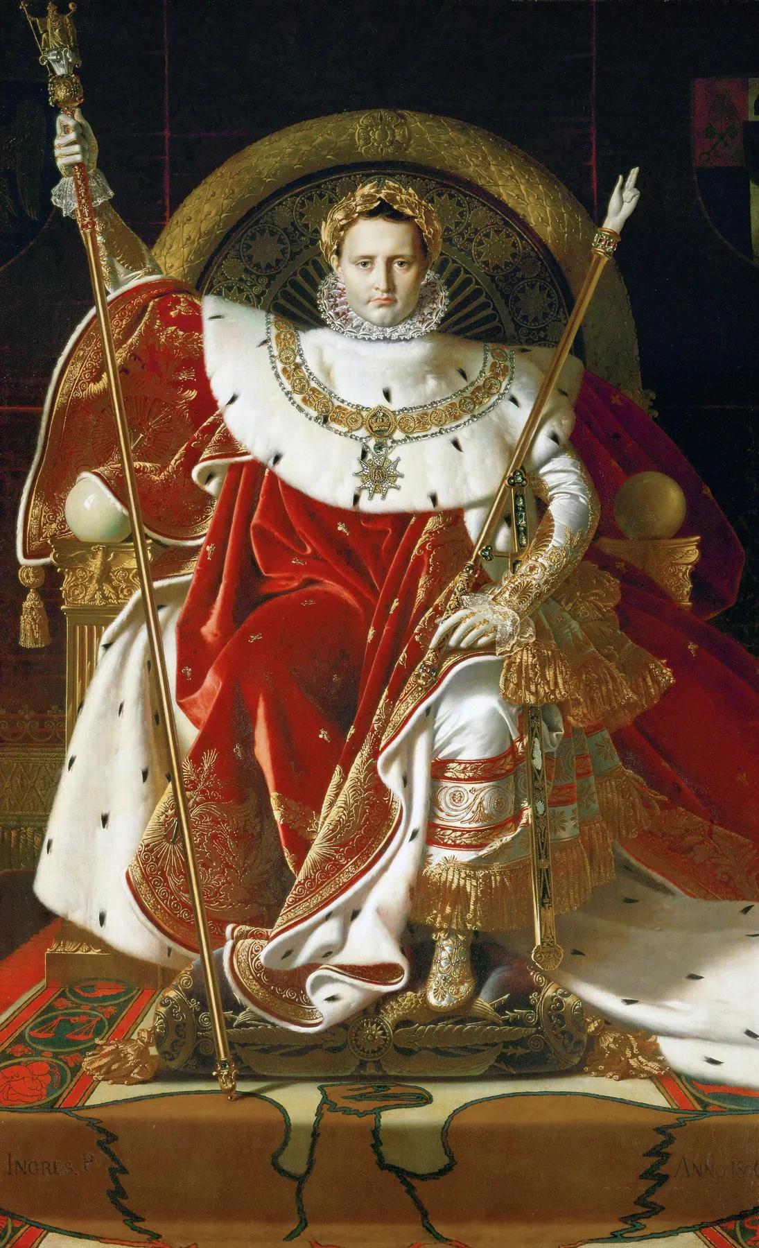 Napoleón en su trono imperial, de Jean-Auguste-Dominique Ingres