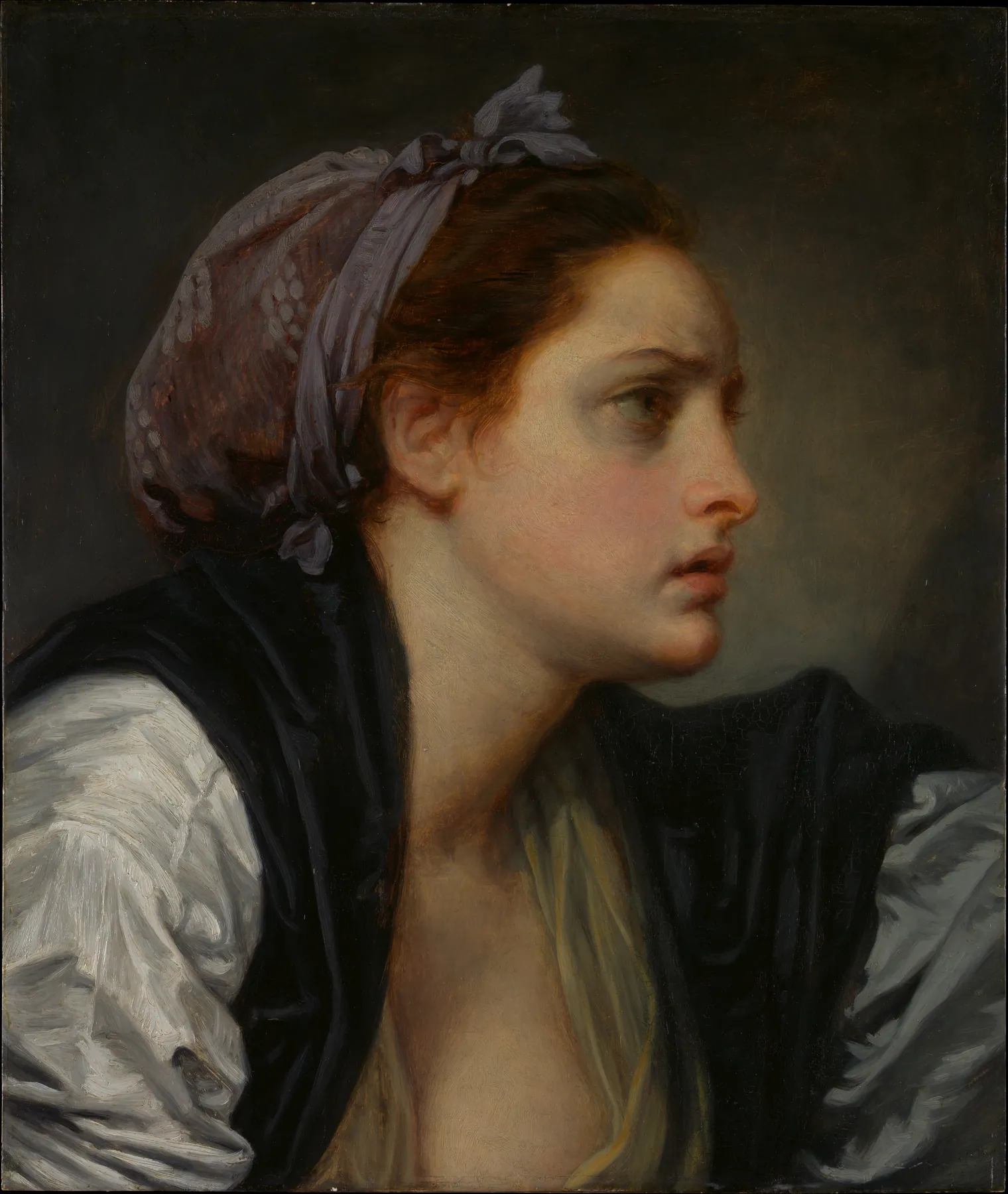 Estudio de cabeza de mujer, de Jean-Baptiste Greuze