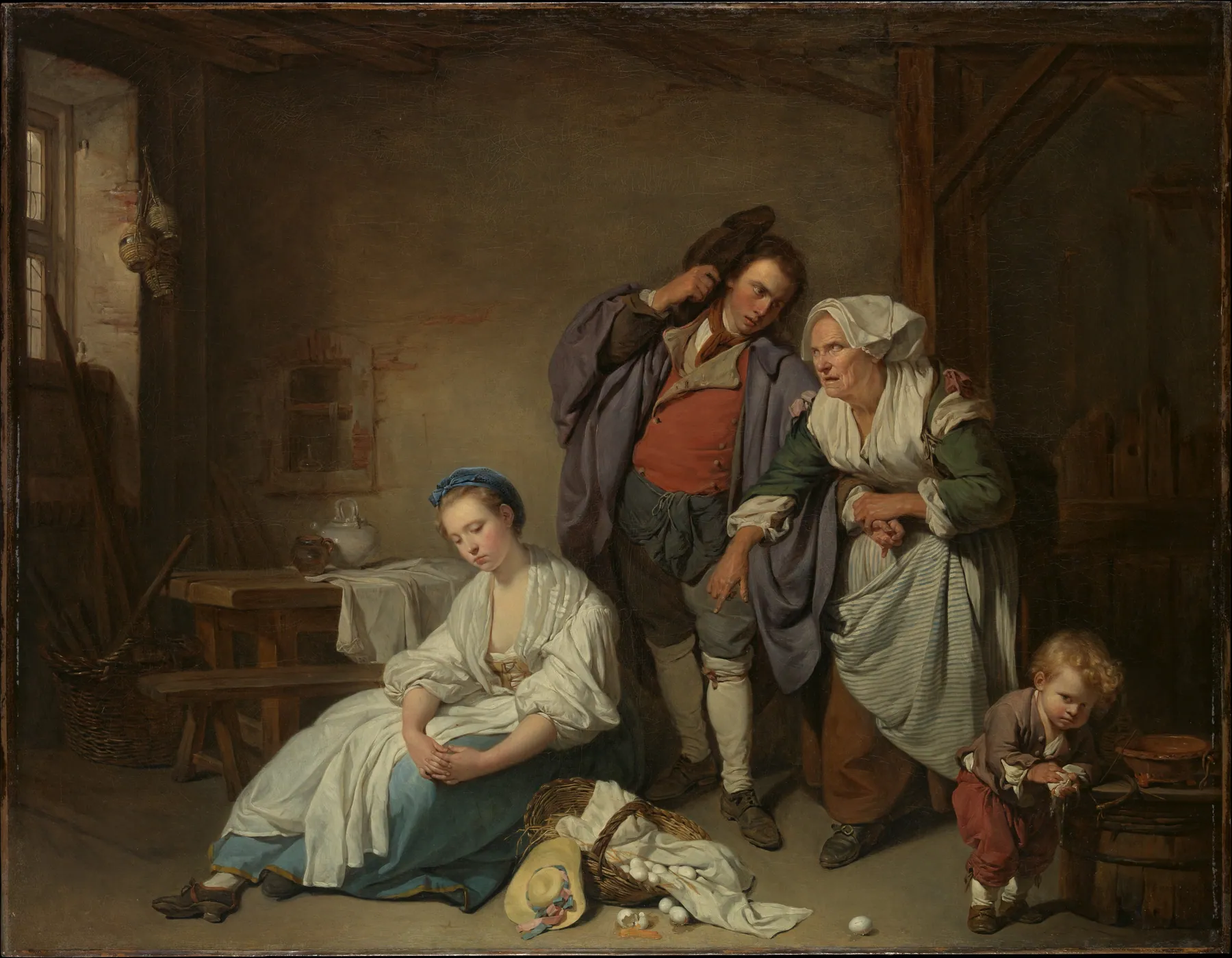 Los huevos rotos, de Jean-Baptiste Greuze
