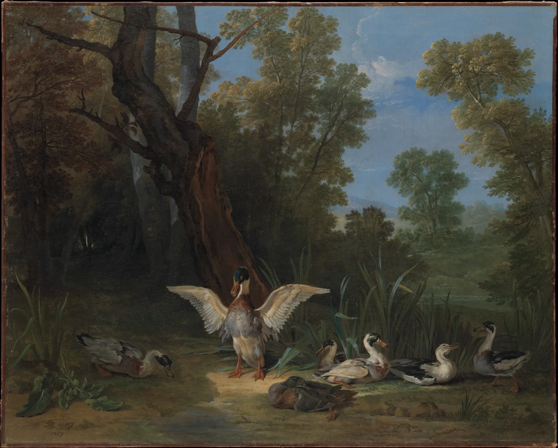 Patos descansando al sol, de Jean-Baptiste Oudry