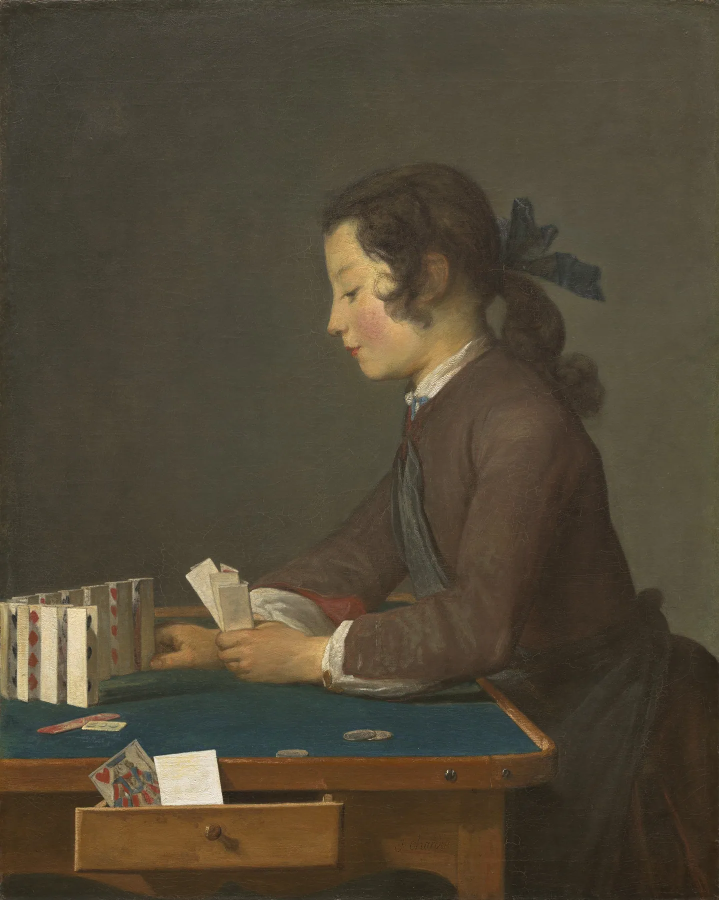 El castillo de naipes, de Jean-Baptiste-Siméon Chardin