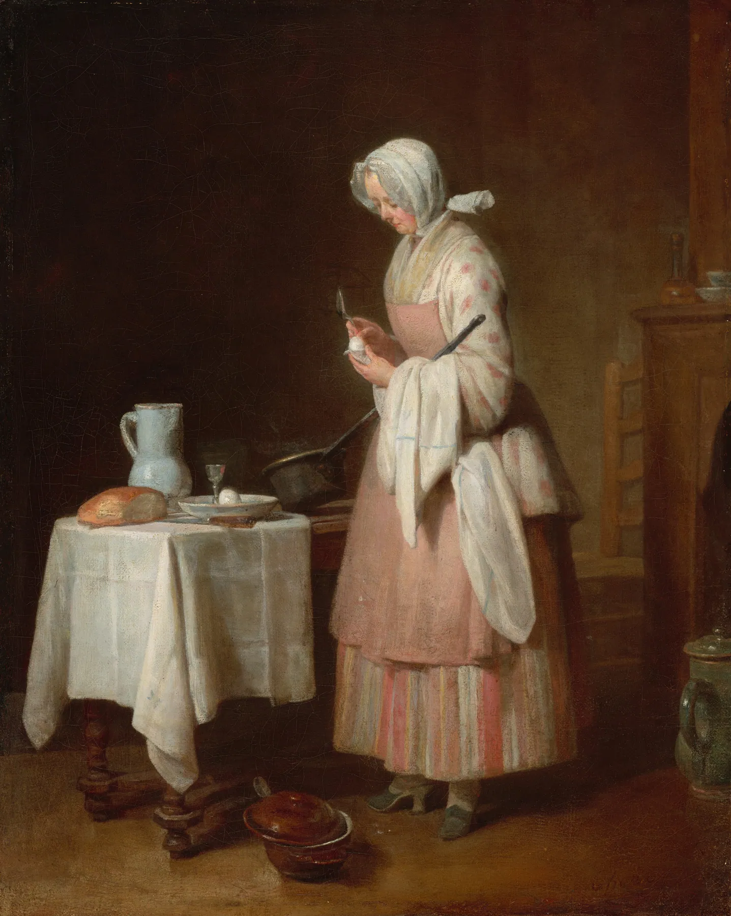 La niñera atenta, de Jean-Baptiste-Siméon Chardin