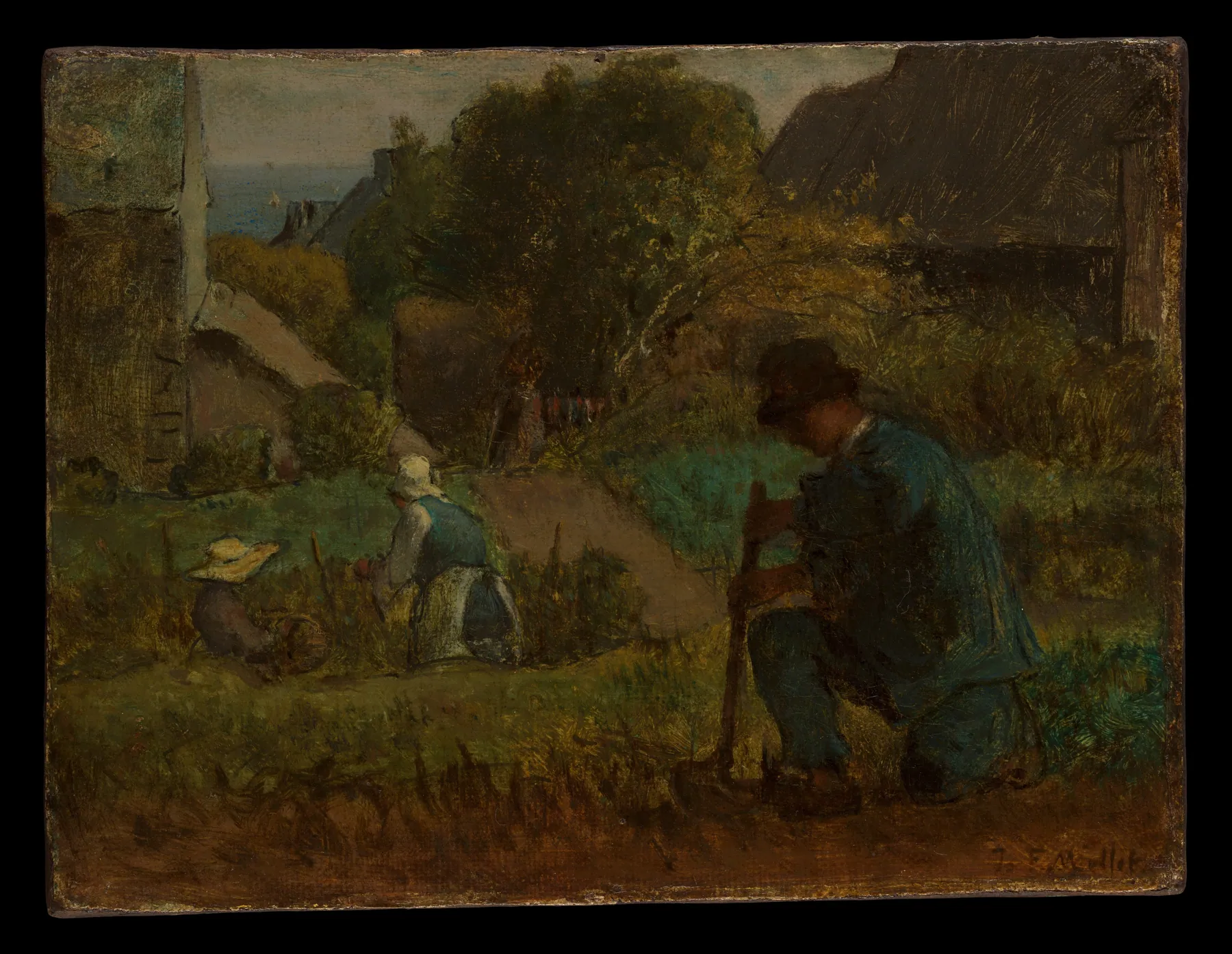 Escena de jardín, de Jean-François Millet