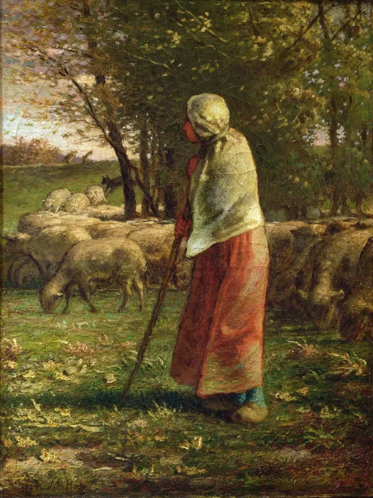 Joven pastora, de Jean-François Millet