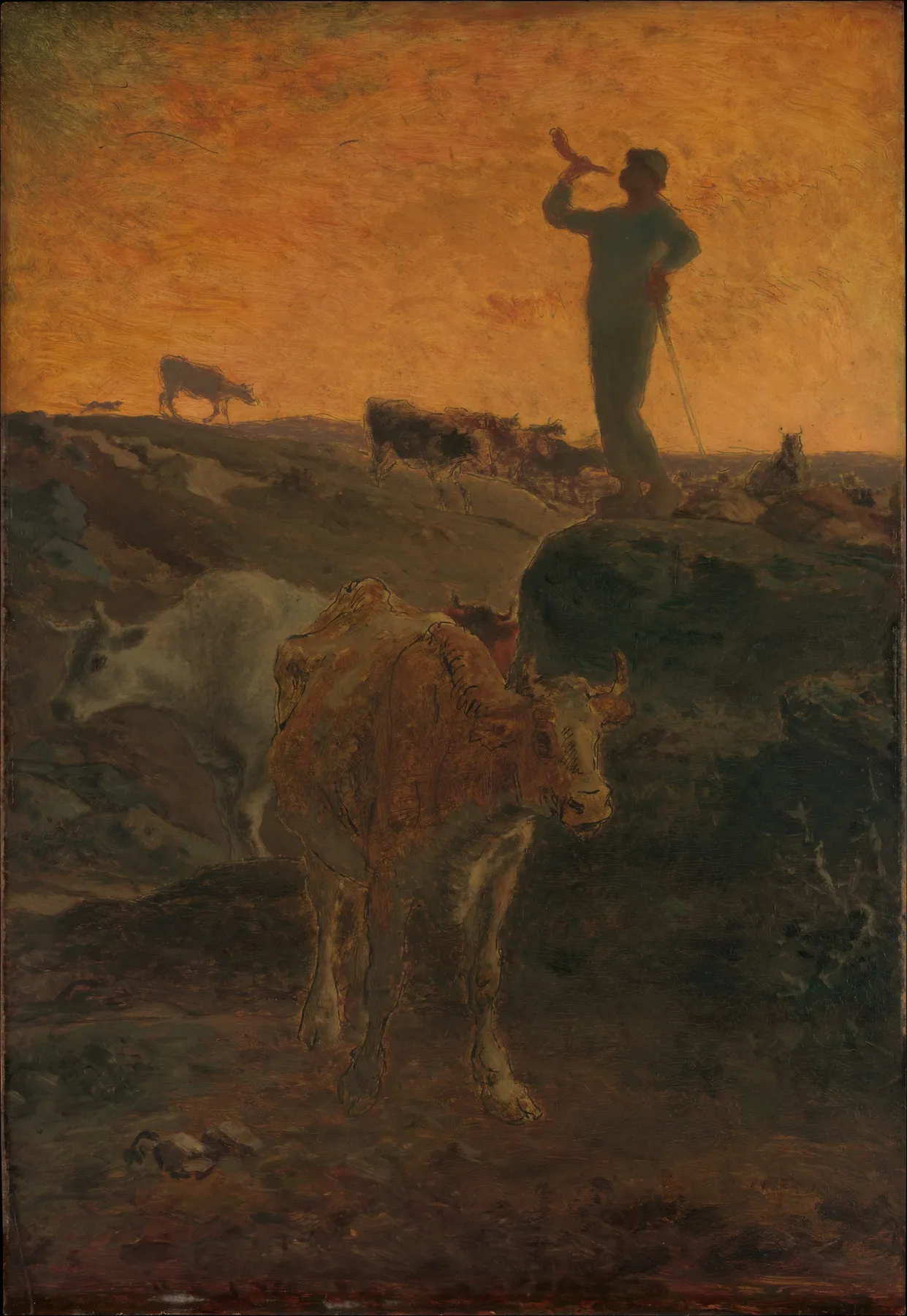 Llamando a las vacas de vuelta a casa, de Jean-François Millet
