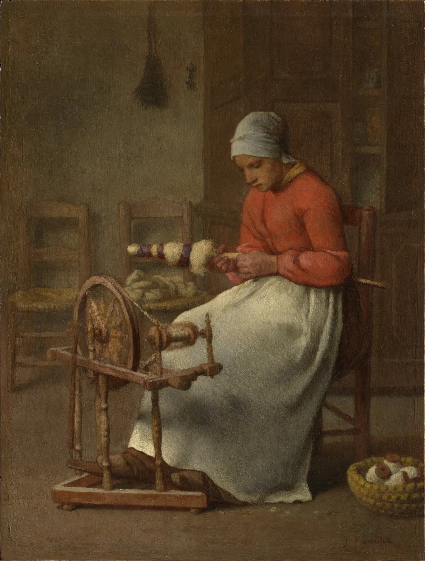 Mujer cosiendo, de Jean-François Millet