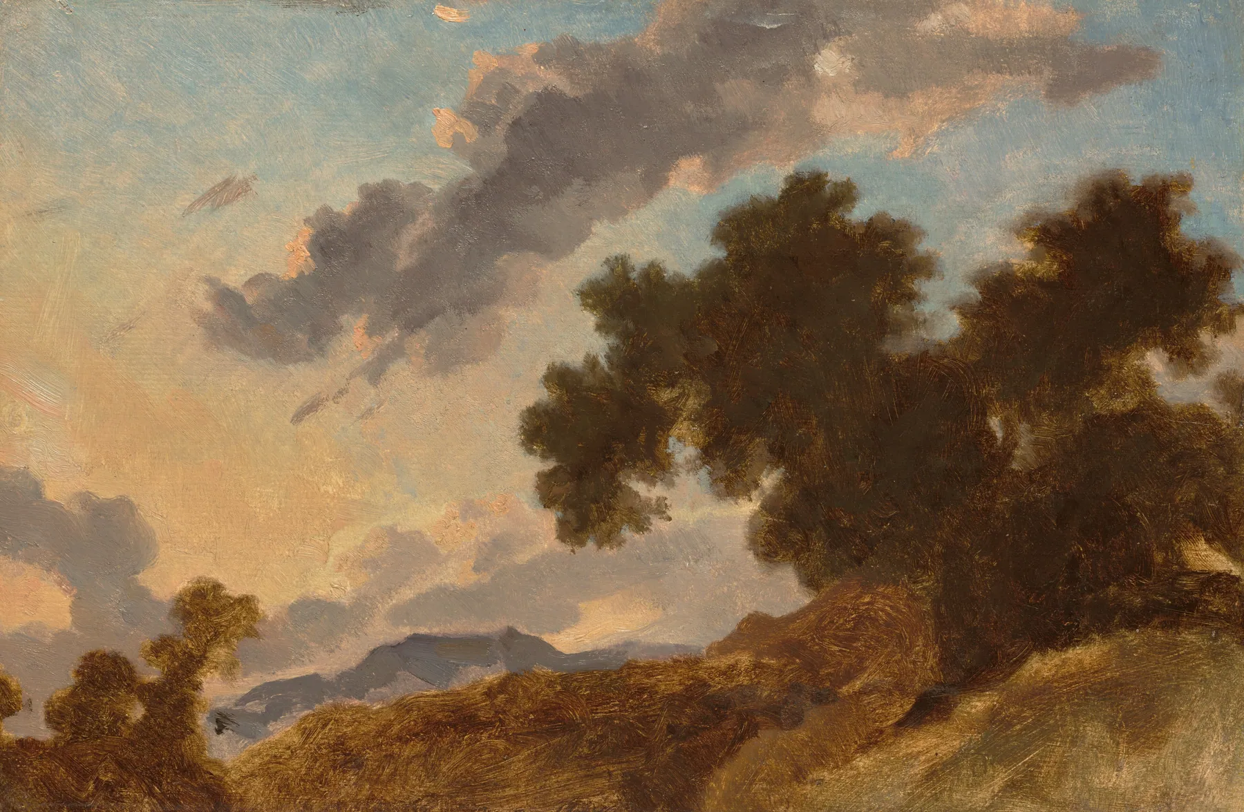 Paisaje de montaña al atardecer, de Jean-Honoré Fragonard