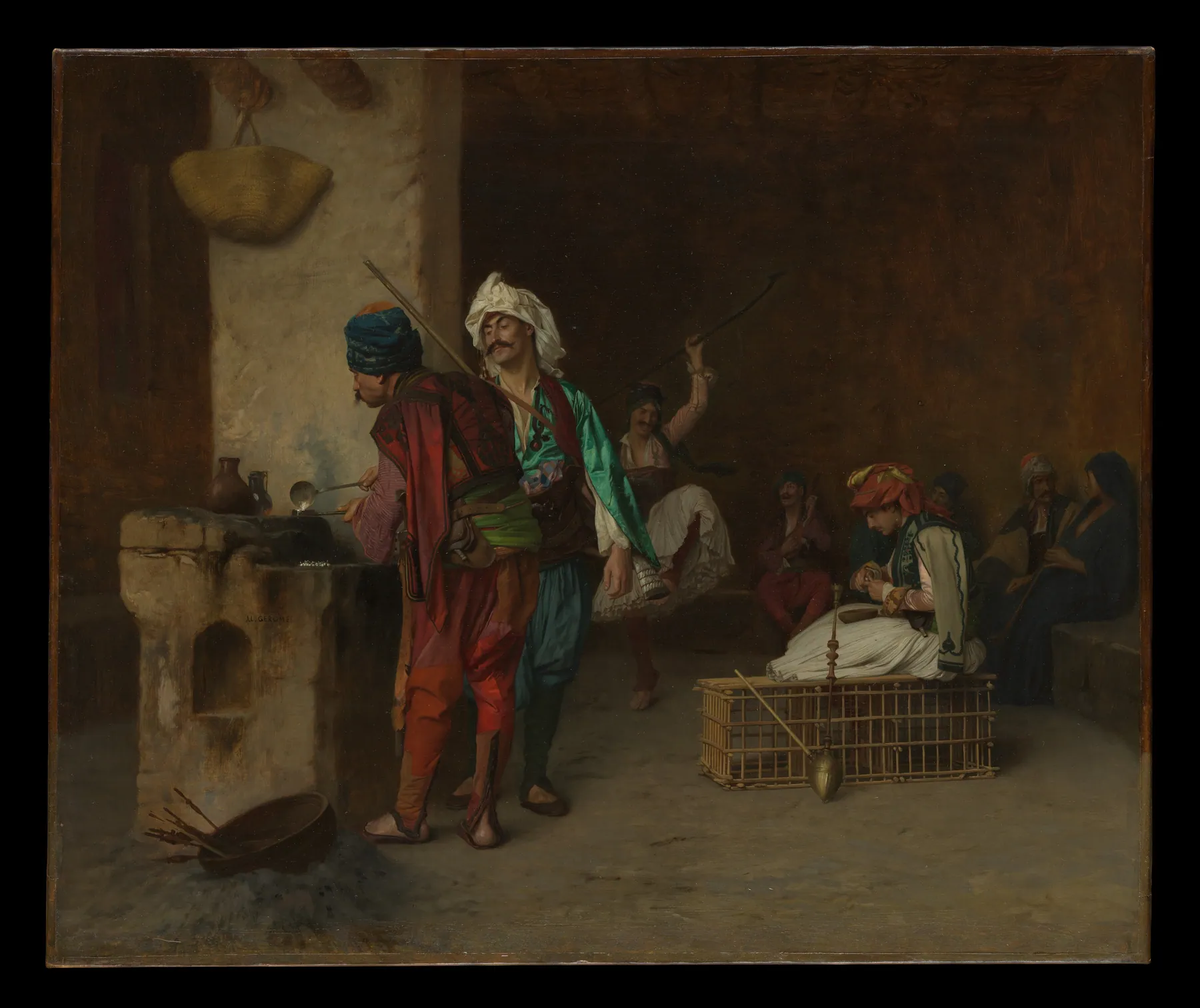 Casa de café en El Cairo (Fundiendo balas), de Jean-Léon Gérôme